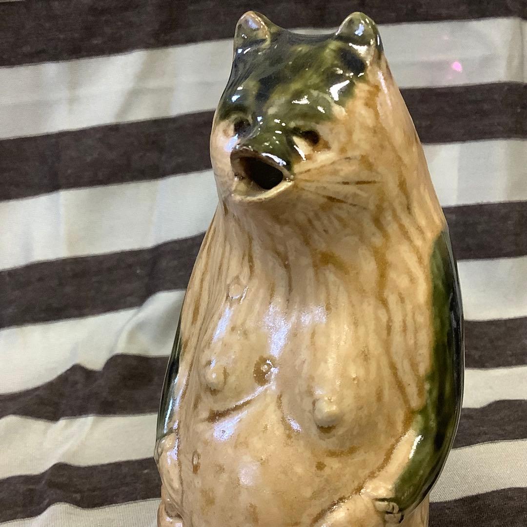 昭和レトロ 茂林寺 分福茶釜 狸 陶器製 徳利 お猪口 セット