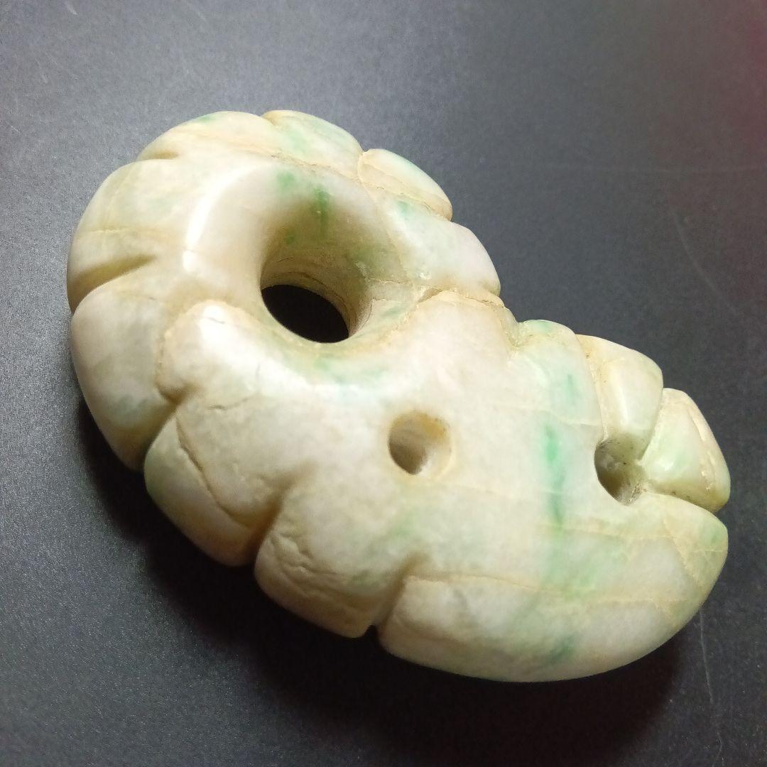 極上翡翠 　大型環状勾玉　秀麗勾玉　護符勾玉　歴史史料　極彩極上翡翠勾玉