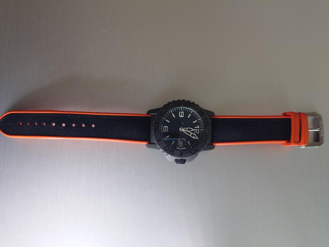 ラバーベルト ブラック/オレンジ 時計