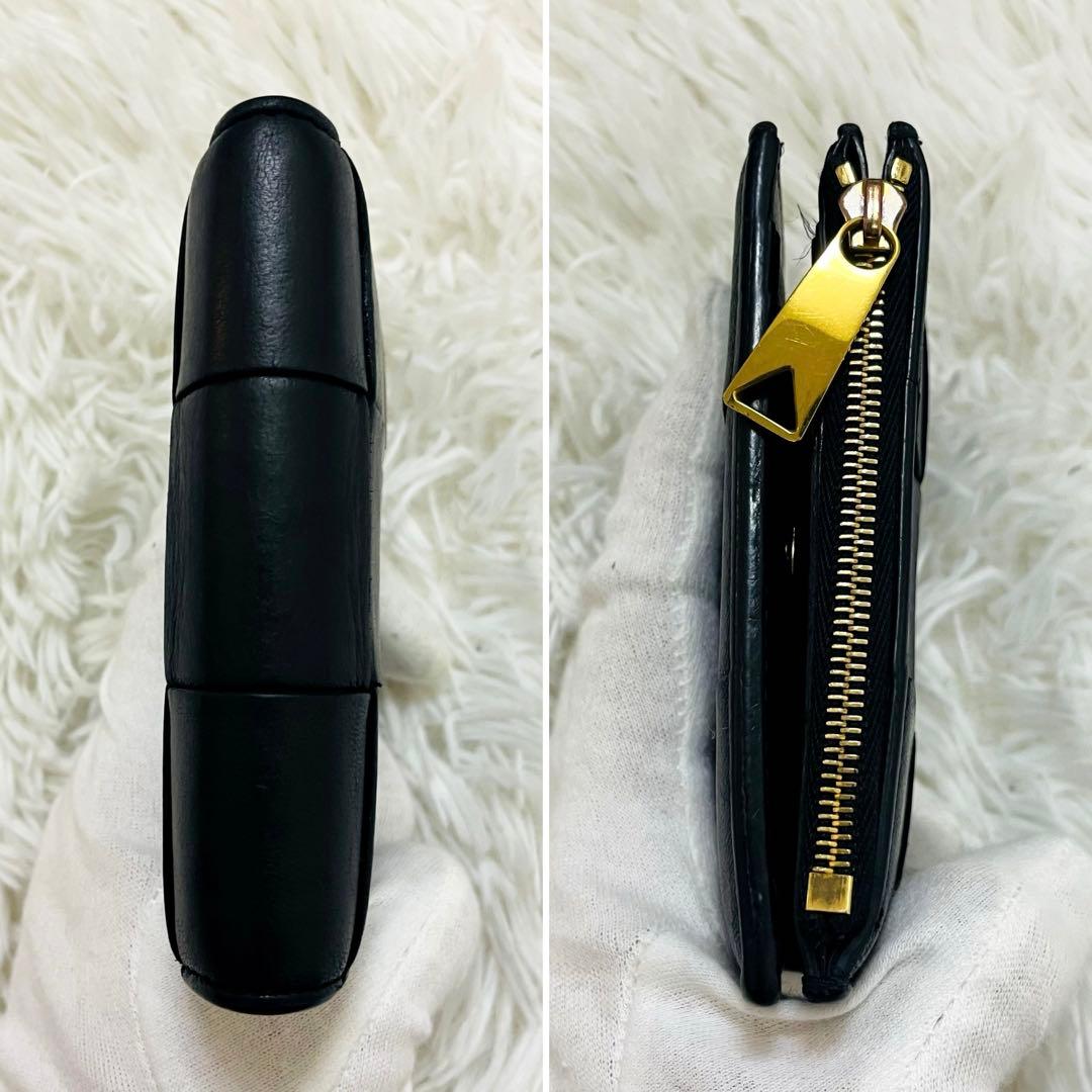 極美✨ボッテガヴェネタ 二つ折り財布 カセット レザー 黒