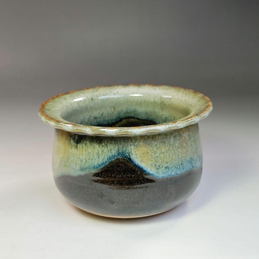 イ766 健水『喜祥造』『高取釉健水　共箱』茶道具