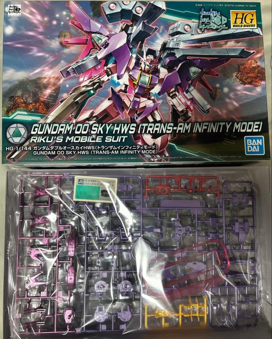 ガンプラ　HG ガンダムダブルオースカイhws トランザムインフィニティモード