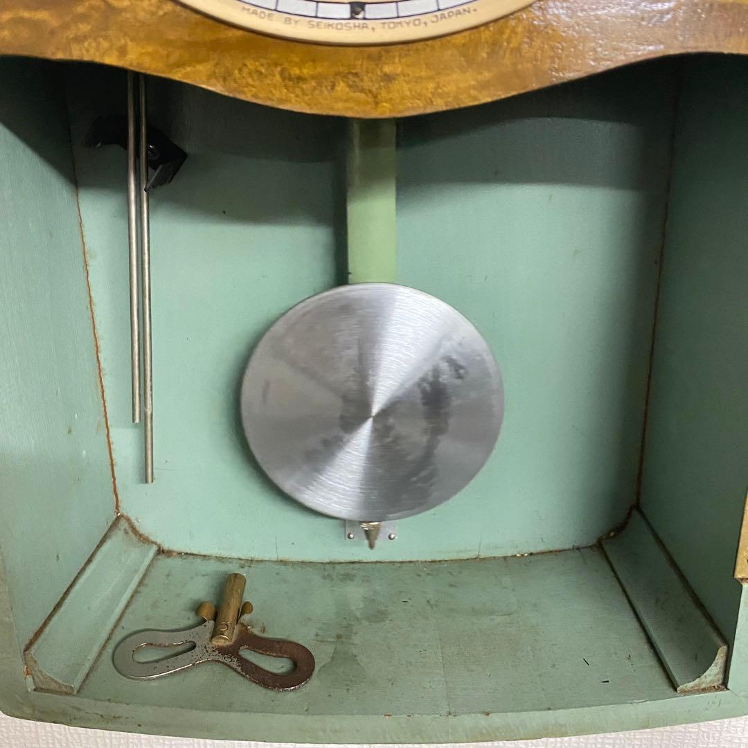 SEIKOSHA 昭和レトロ ゼンマイ時計 グリーン No.1753