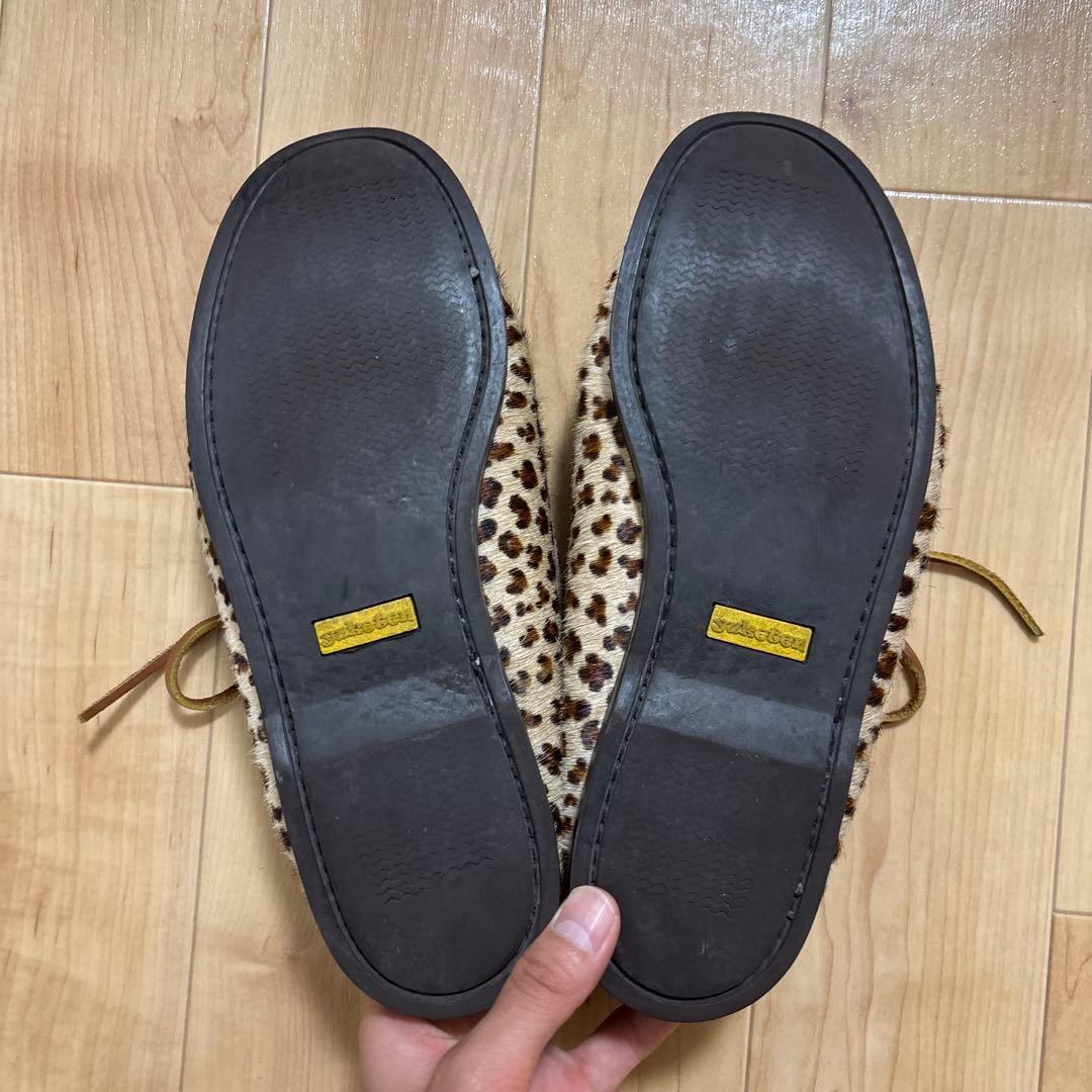 y2k Yuketen ヒョウ柄モカシンシューズレオパードデッキシューズ
