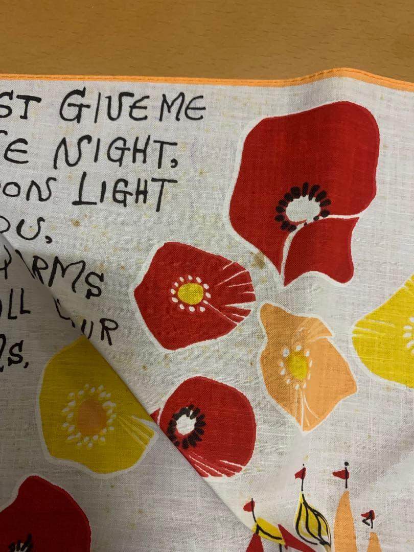 未使用　水森亜土　ハンカチ 4枚　昭和　当時物