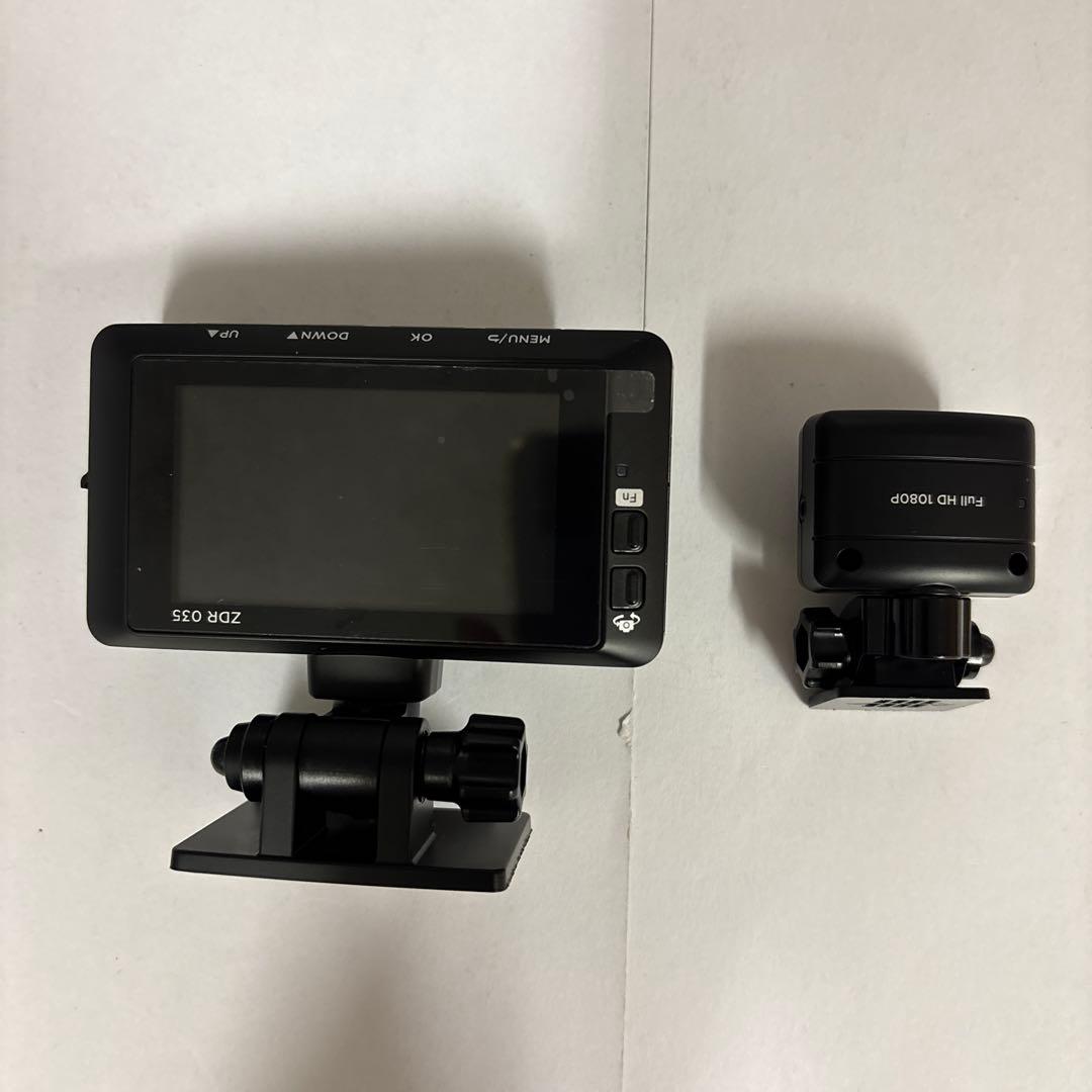 【車用品】COMTEC ZDR035 ドライブレコーダー 前後2カメラ