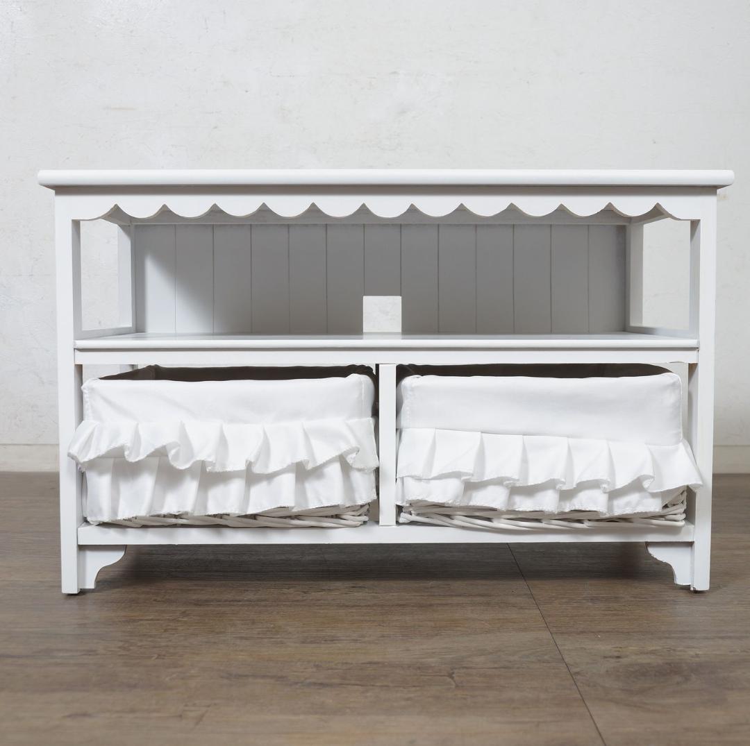 しいな　　テレビボード　テレビ台　幅　70　バスケット２個　完成品