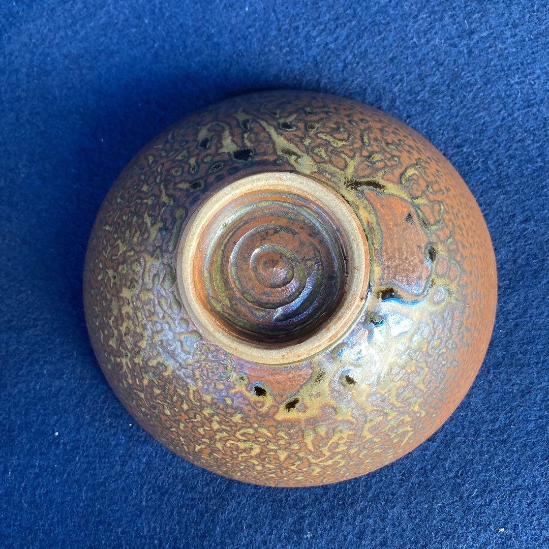 安東五作　焚川窯　伊羅保茶碗