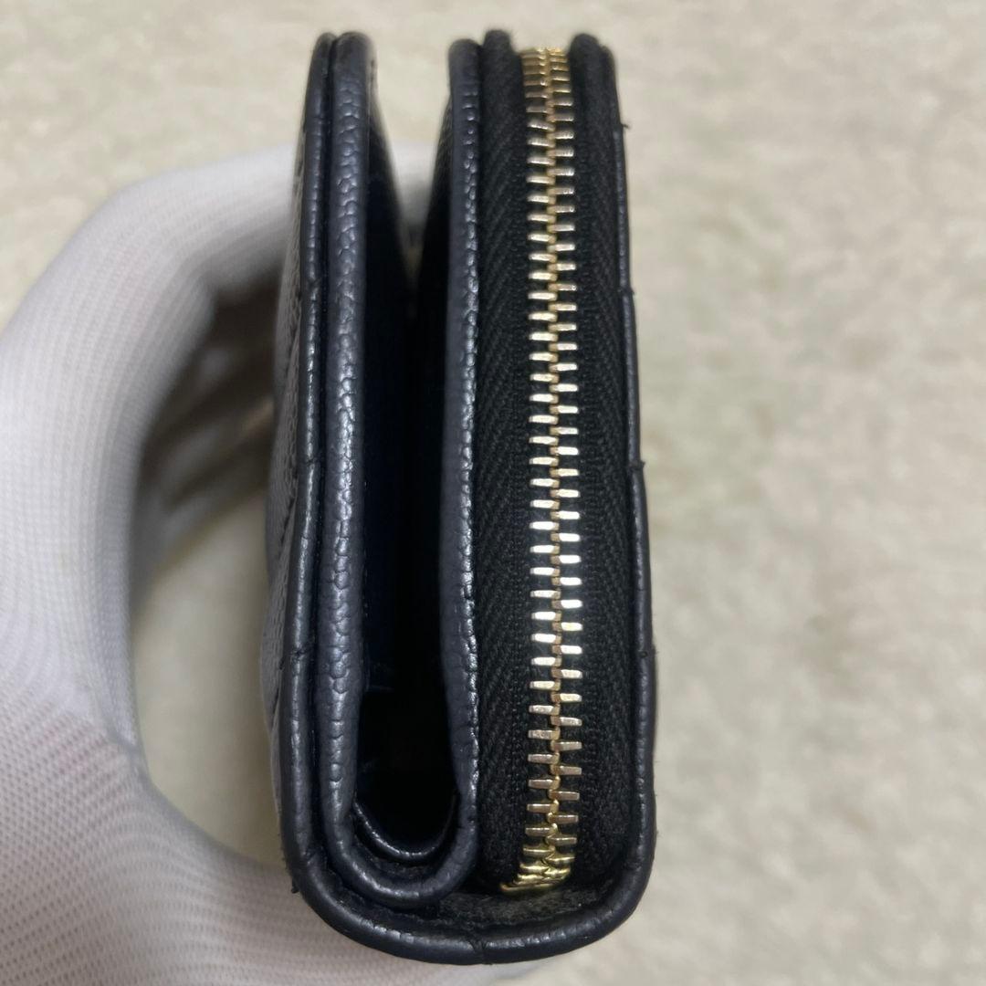 SAINT LAURENT　サンローラン　キャビアスキン　折り財布