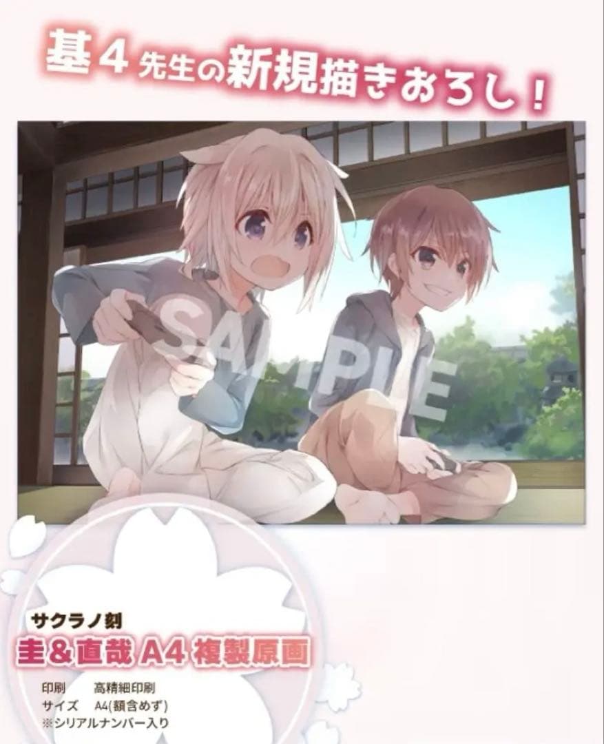 サクラノ刻 圭＆直哉 A4複製原画