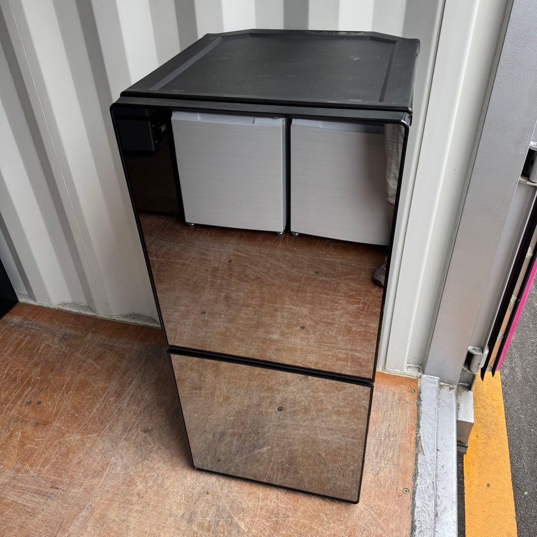 C7437★2020年製美品★ツインバード　冷蔵庫　ミラーブラック　鏡