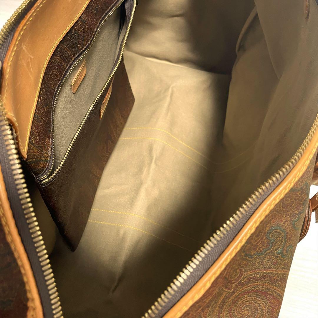 ETRO / 大容量 レザー ペイズリー柄 2WAYボストンバッグ イタリア製