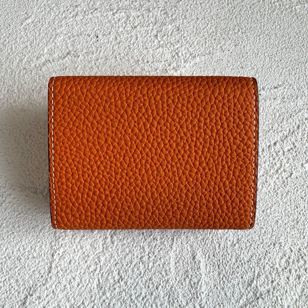 未使用 ボナベンチュラ スモール ウォレット 三つ折り財布 オレンジ エトープ