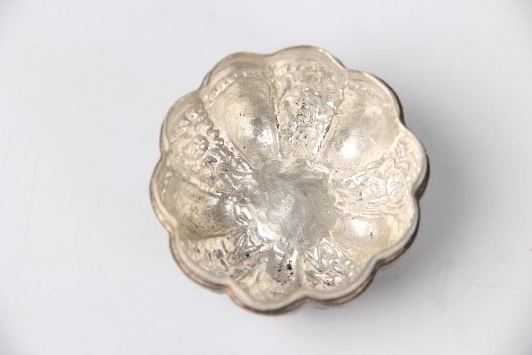 瓜形香合　龍鳳文　Silver925　落款　銀 重さ57.3g Eo15-1