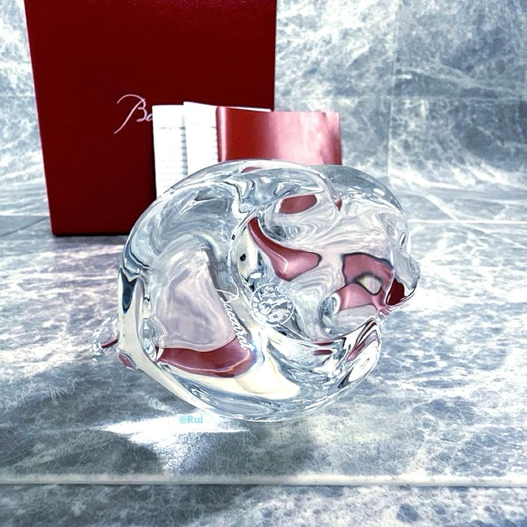 新品 美品 希少 バカラ クリスタルガラス ミニマルズ キャット フィギュリン