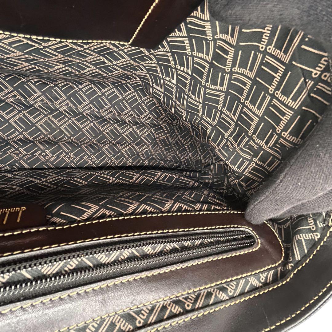 【美品】ダンヒル ダレスバッグ ビジネスバッグ レザー ゴールド金具 黒