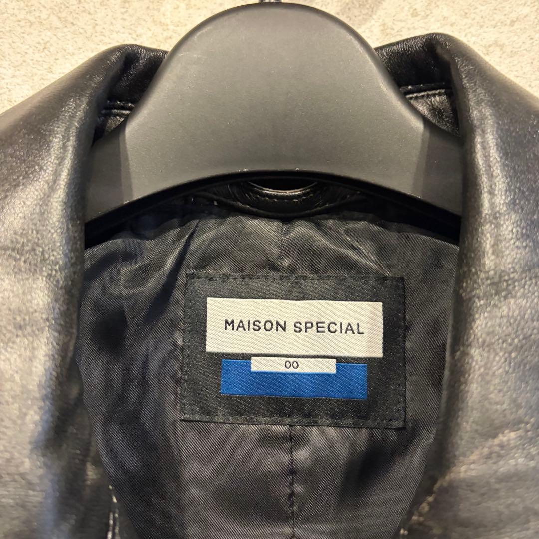 MAISON SPECIAL シープレザー シングルライダース ジャケット 0