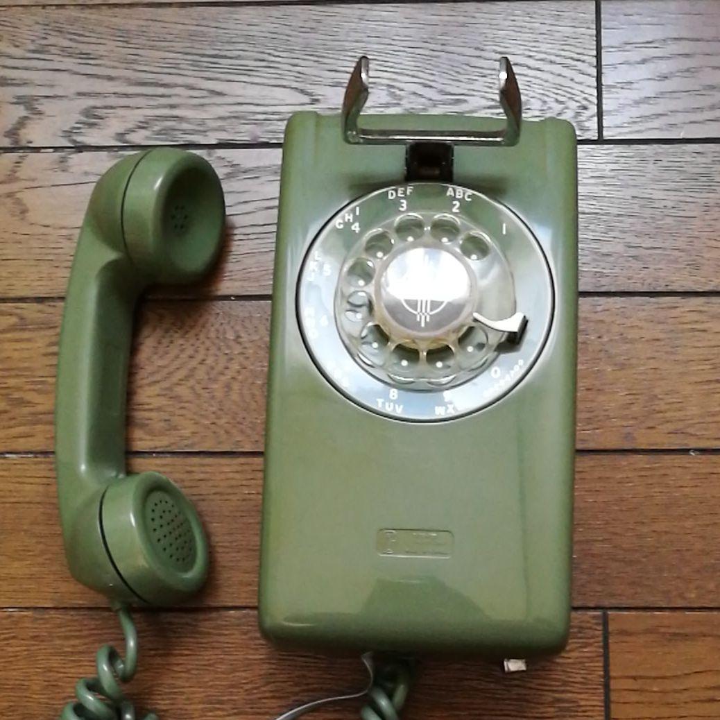 アンティーク　壁掛け式ダイヤル電話