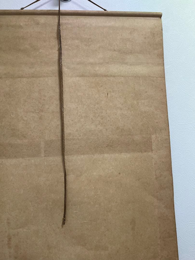 <徳次郎作>掛け軸　松・鹿・渓流