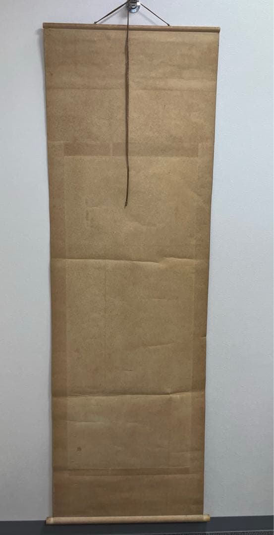 <徳次郎作>掛け軸　松・鹿・渓流