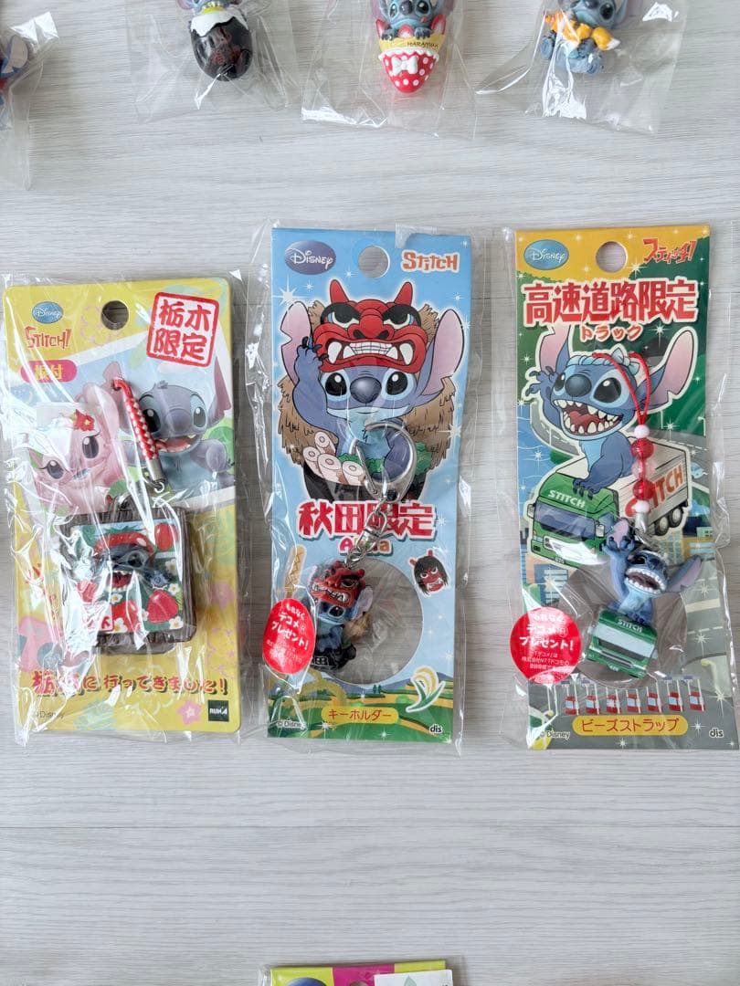 【早い者勝ち・新品×28点&おまけ付】スティッチ ご当地キーホルダー・ストラップ