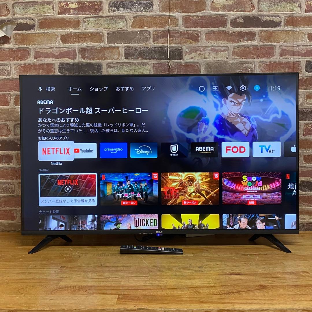 RCA 43V型 4K チューナーレス 液晶テレビ RCA-43N1 アプリ○