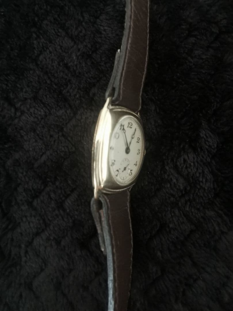 BUREN GRAND PRIX手巻き時計9k金無垢ケース1940s