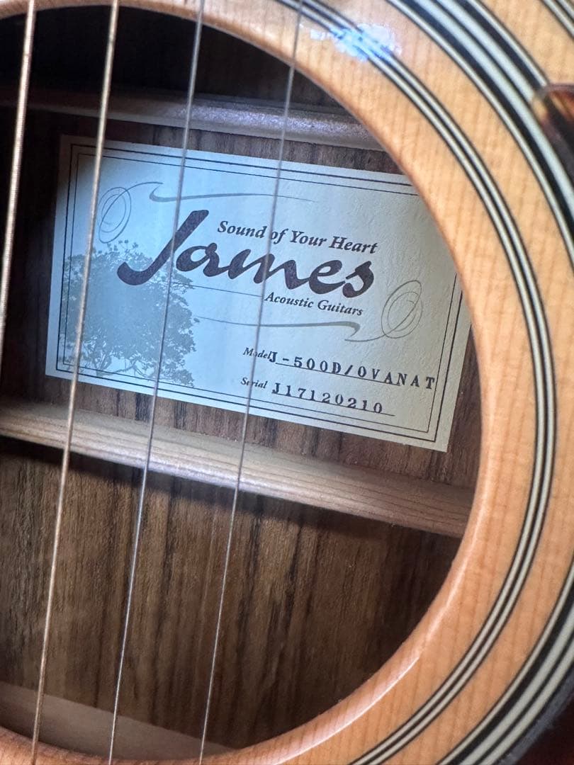 James J-500D OVANATエレキアコースティックギター｜