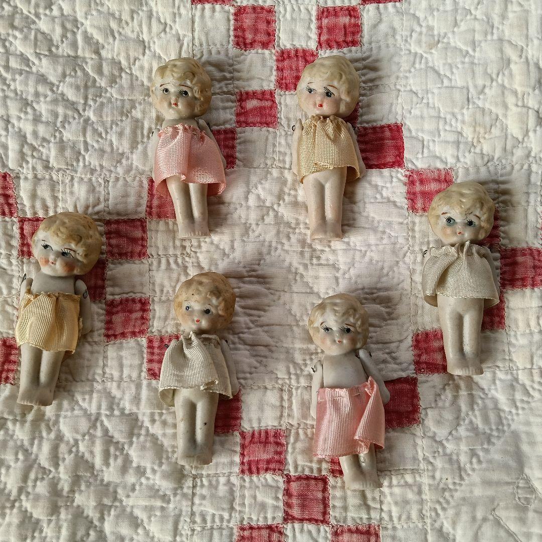 アンティーク陶器製人形セット 6体　メイドインジャパン