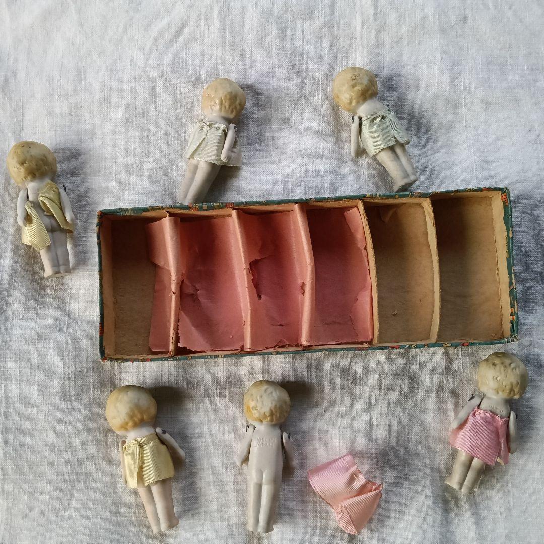 アンティーク陶器製人形セット 6体　メイドインジャパン