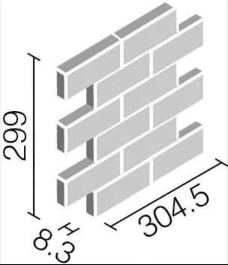 【まとめ売り】スレンダーミラー　9シート　LIXIL　タイル　デザインタイル