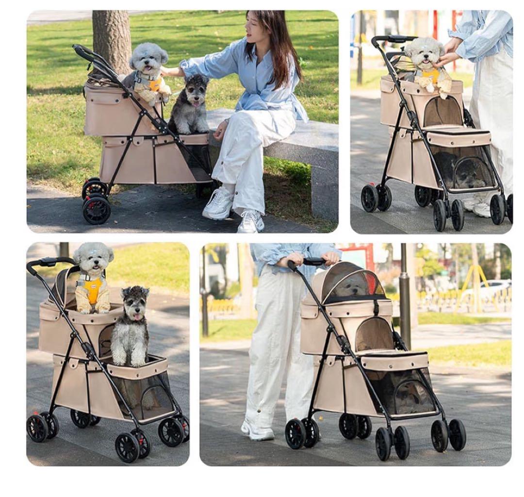 【訳あり】⭐️ペットカート ⭐️2段ワンタッチ 折りたたみ 耐荷重24KG