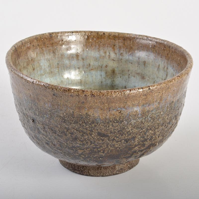 十三代中里太郎右衛門造　朝鮮唐津　茶碗　仕覆付　共布　鵬雲斎極め箱　DR6728