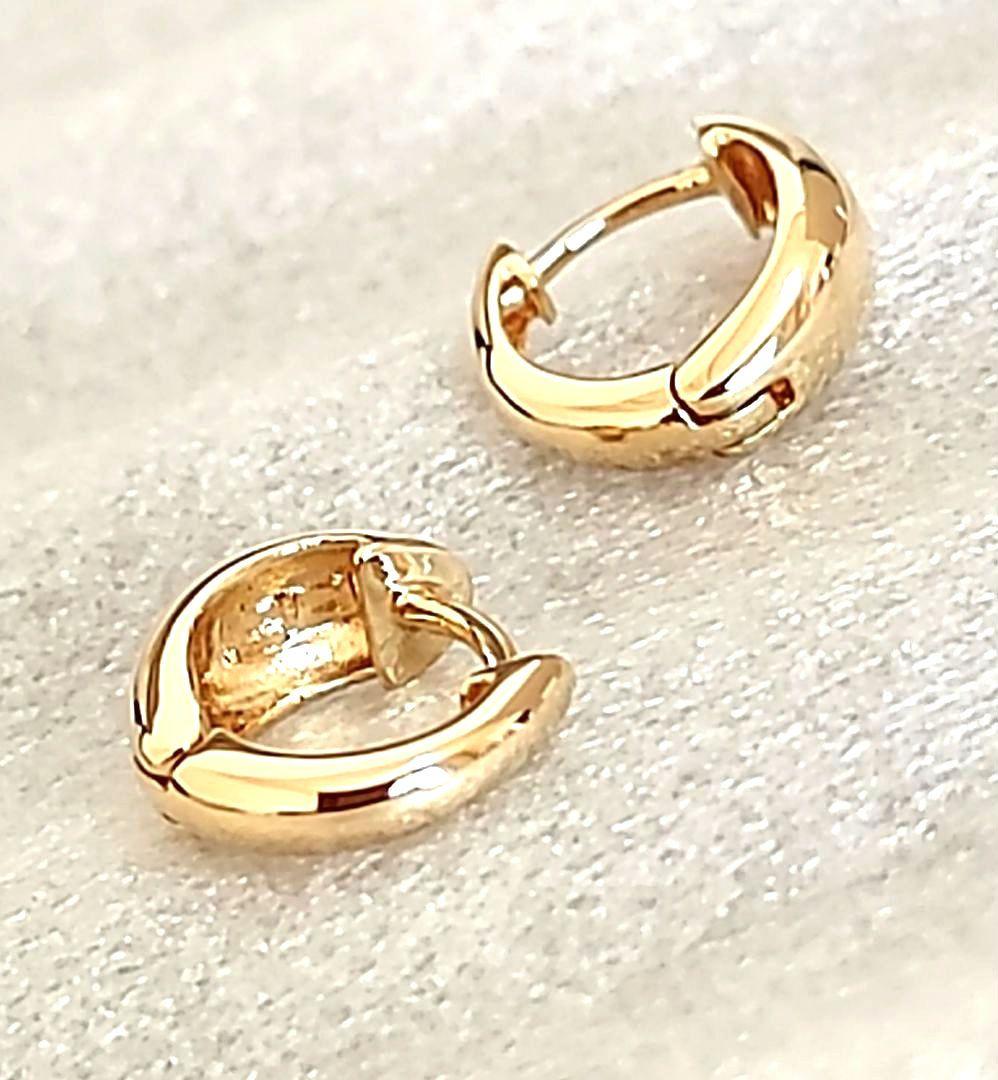 Carat(キャラット) K18 中折れ式フープピアス(10㎜スピンドル)