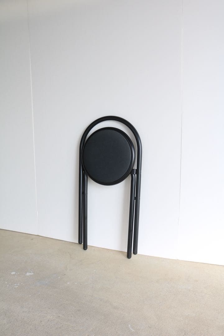 スツール　折りたたみ　チェア　ポストモダン　ブラック　ジャパニーズモダン　80s