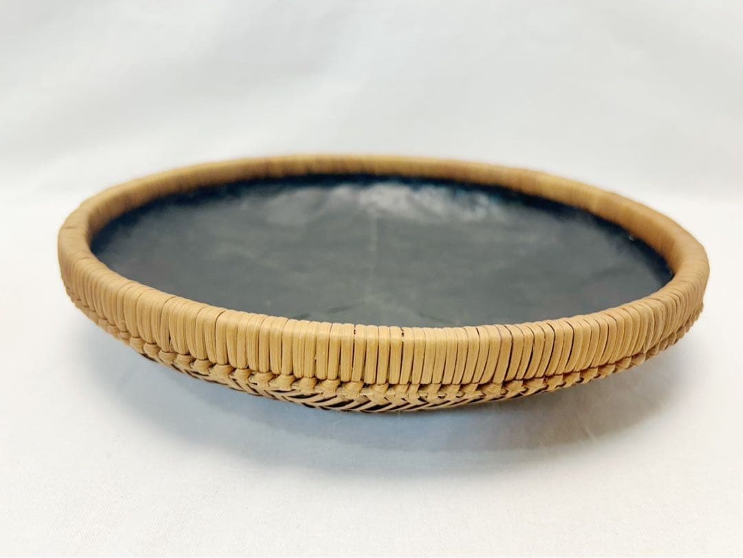 ほぼ未使用 茶道具 丸浅形 サイロ 炭斗 一双 竹網代 宗全好写し 炉風炉 紙箱