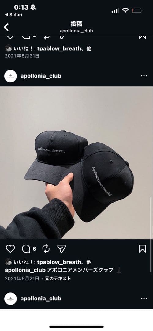 Apollonia low cap T-pablow 着用　[お値下げ可能]