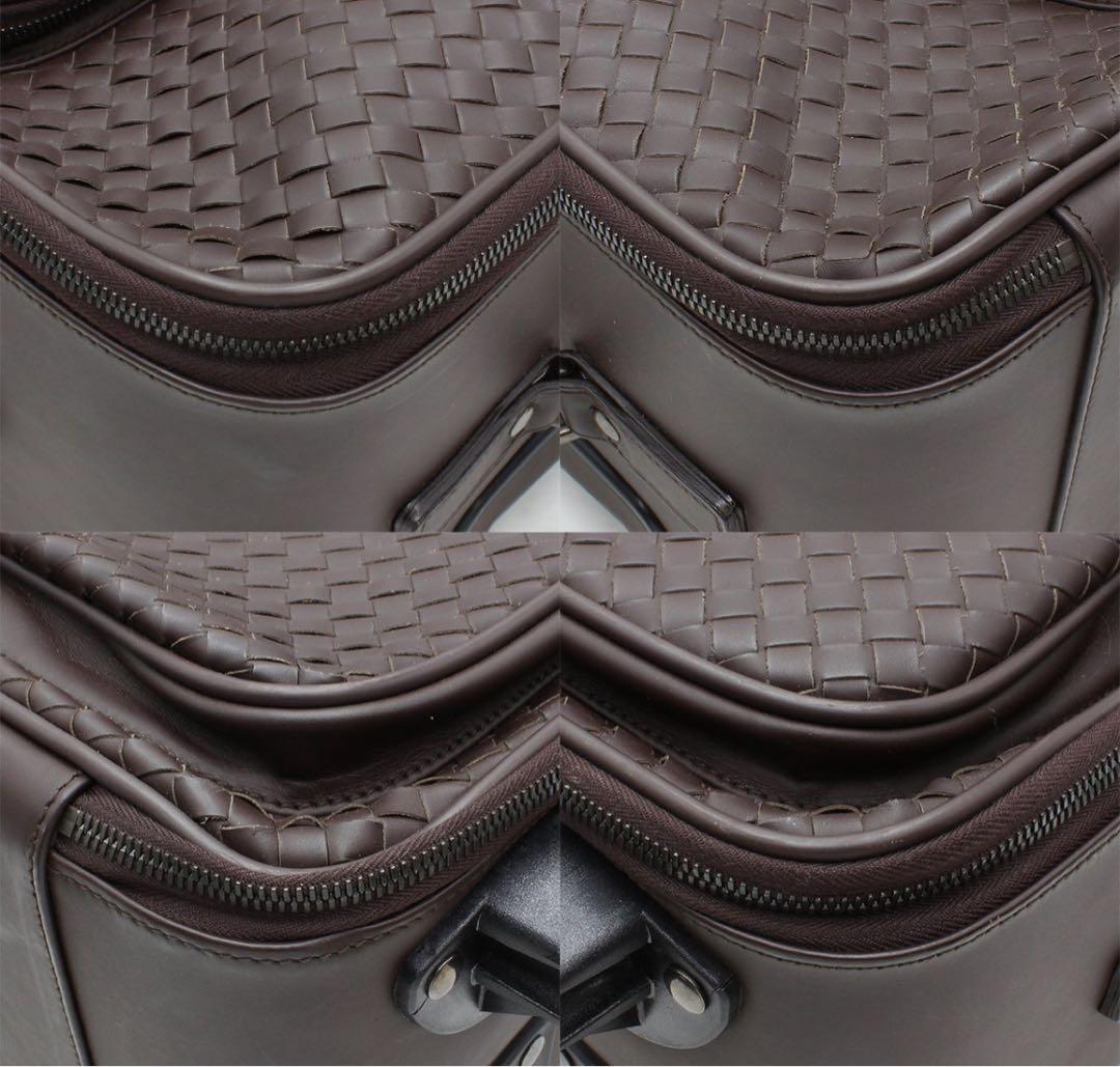 R2089 美品 ボッテガヴェネタ イントレチャート レザー キャリーバッグ