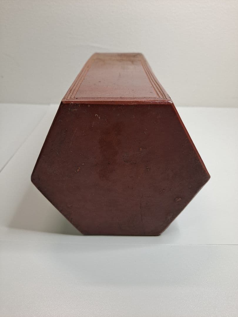 古備前 備前焼 希少 江戸幕末から明治 備前 竹文幾何学模様6角大徳利