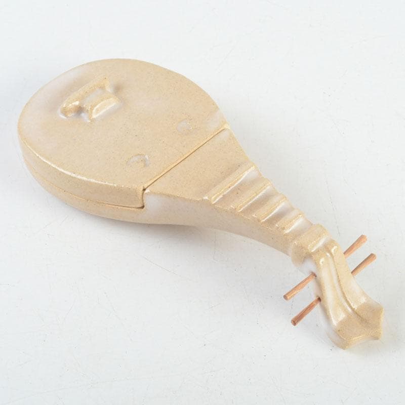 茶道具　萩焼　宗栄造　琵琶香合　共箱　V　9337