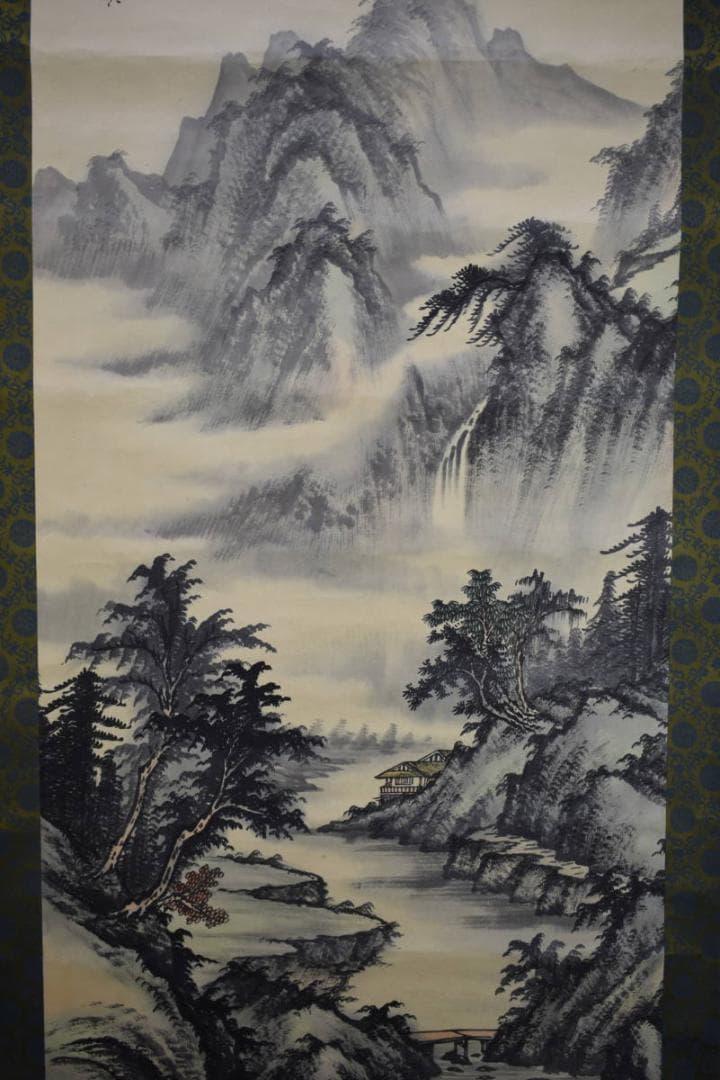 不詳/作者不詳/山水図/布袋屋掛軸HH-427