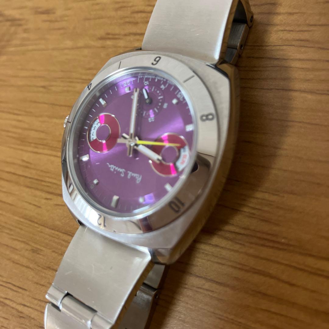 Paul Smith ポールスミス ファイナルアイズ 腕時計 クロノグラフ 紫