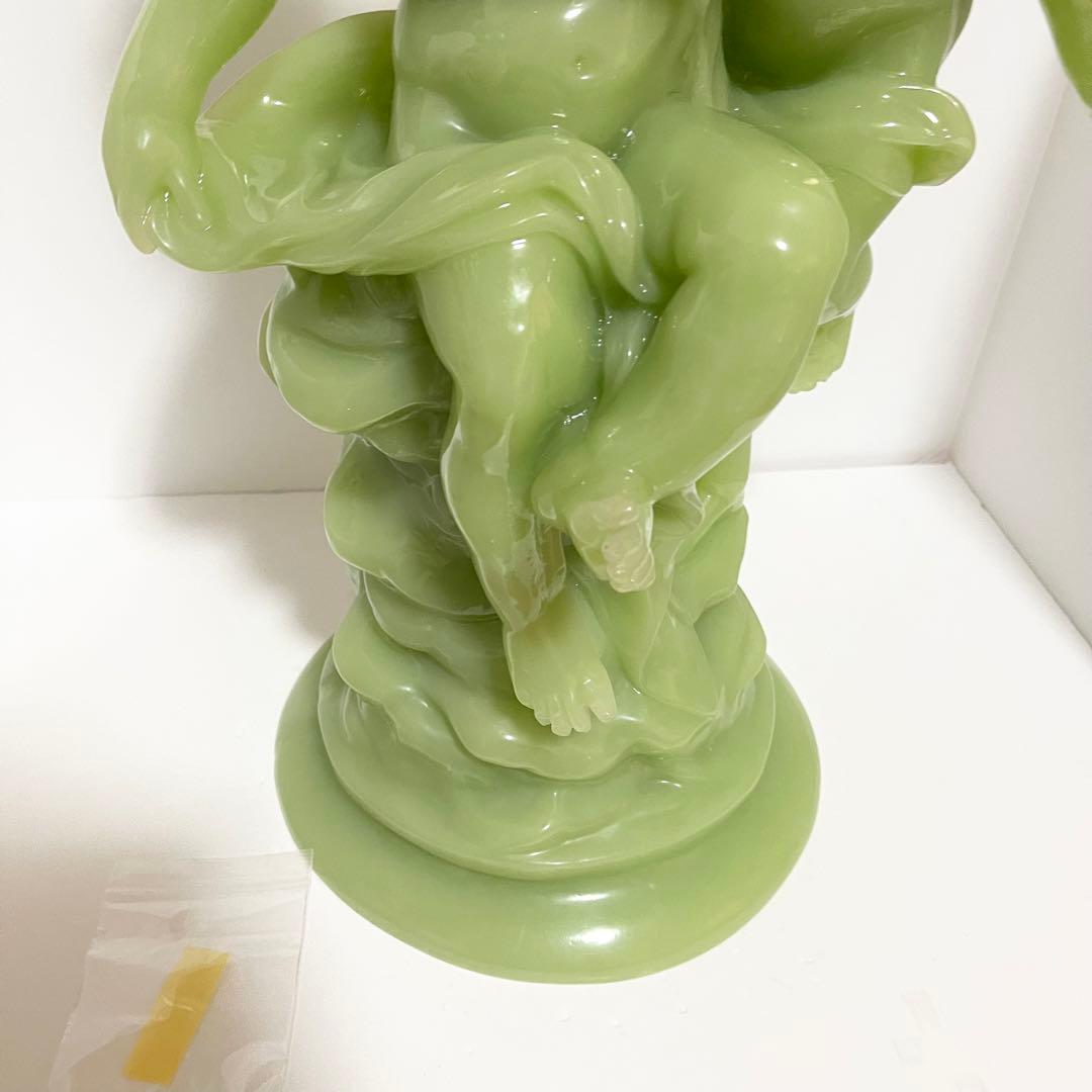 翡翠玉石彫刻 天使像 高さ54センチ 重量15キロ ヒスイ 希少 レア 大型