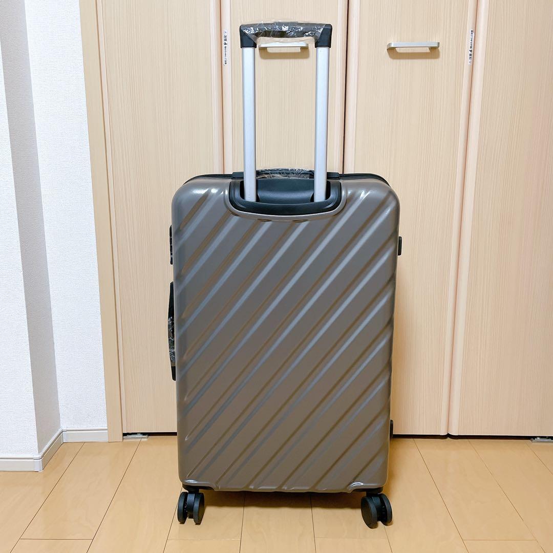 新品　スーツケース キャリーケース　XLサイズ　グレー　拡張機能付き　旅行　出張