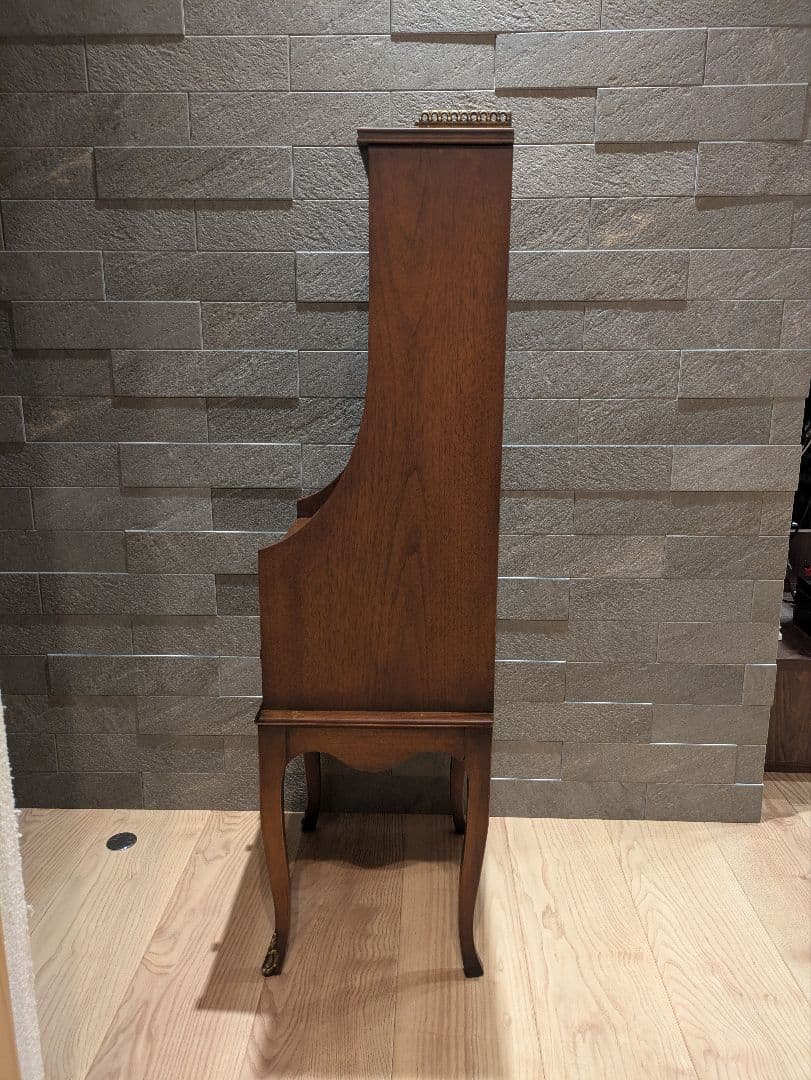 英国 猫脚 アンティーク調 キャビネット 飾り棚 引き出し付き コンソールラック