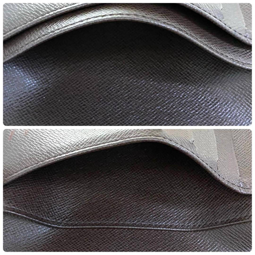 ルイ ヴィトン◎ヴィエノワ ダミエ がま口 エベヌ 二つ折り ブラウン 茶色