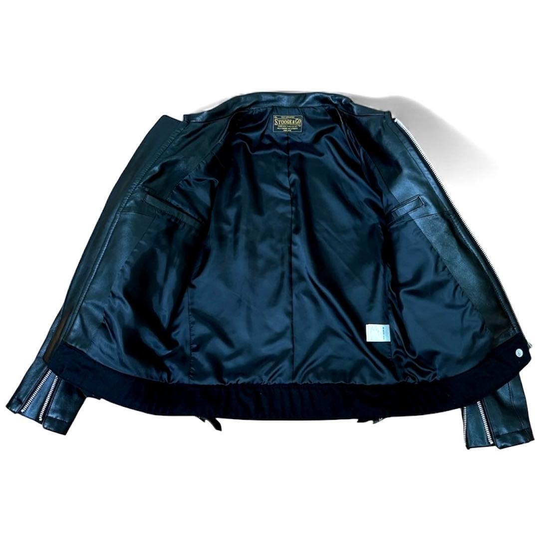 【ほぼ未使用】本革 リアルレザー　ジャケット ブラック　牛革　値下げしました！