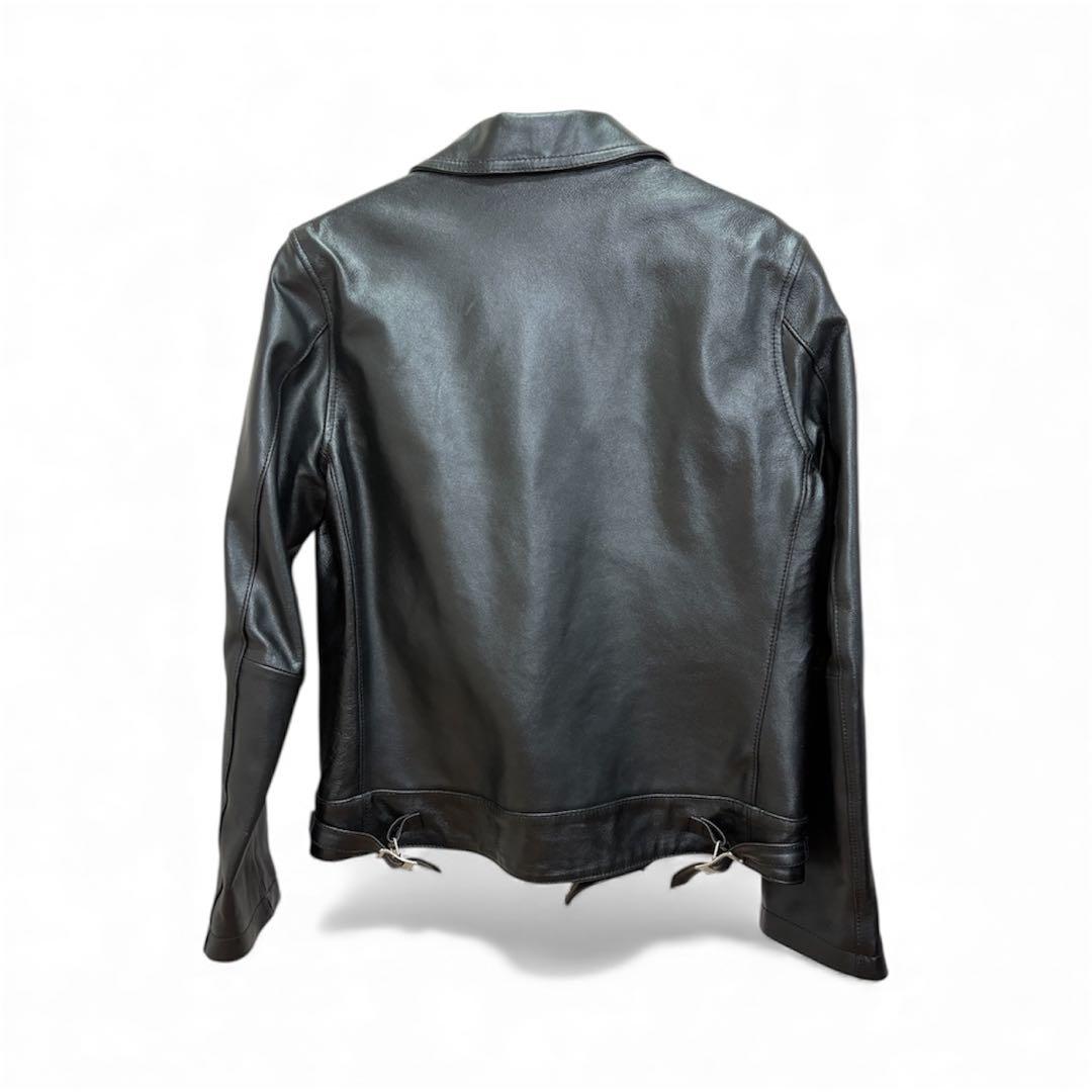 【ほぼ未使用】本革 リアルレザー　ジャケット ブラック　牛革　値下げしました！