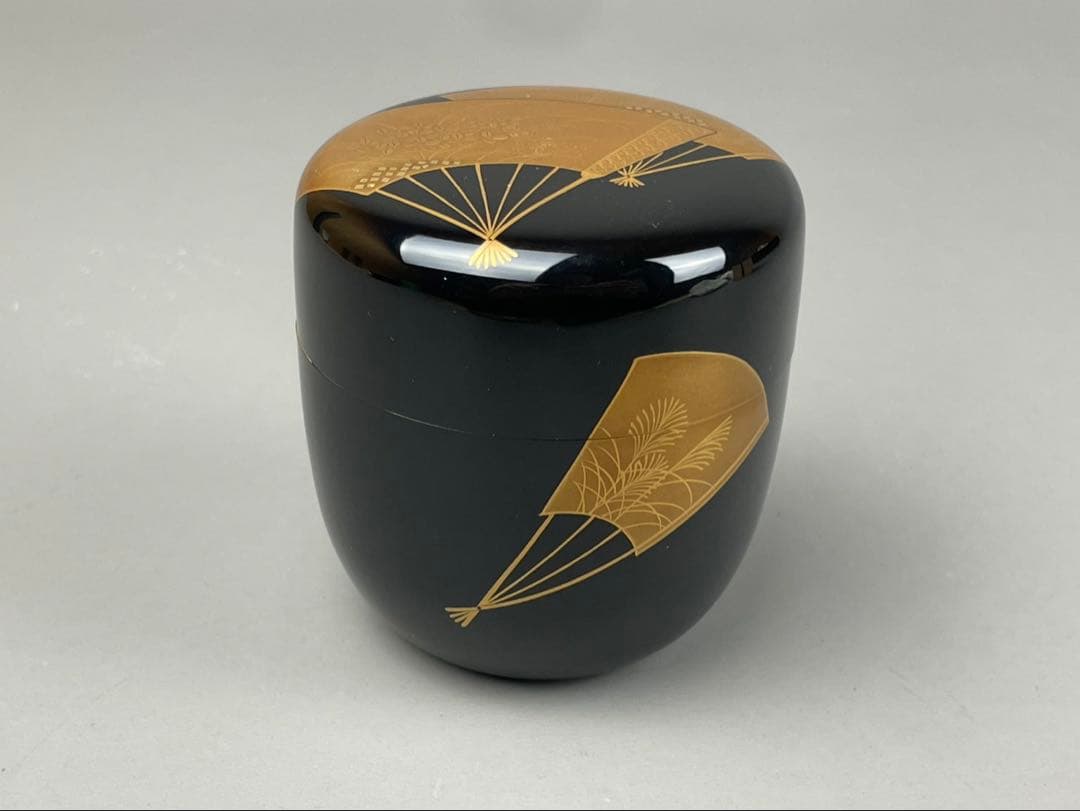 加賀蒔絵師 牧野正峰 最上位作 共箱共布付 茶道具 在銘扇面