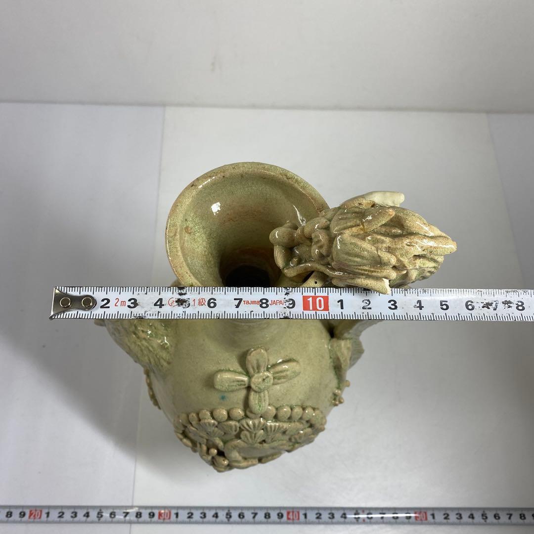 中国宋時代　鶏形青磁水注　高さ32㎝　トヒチ　東な7-0329☆2F